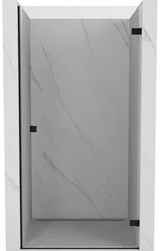 Mexen Lunar-B drzwi prysznicowe uchylne prawe 45 cm, transparent, czarne - 832-045-000-70-00-P