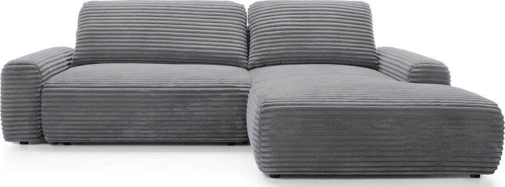 Ciemnoszary narożnik sztruksowy do salonu C9-F72