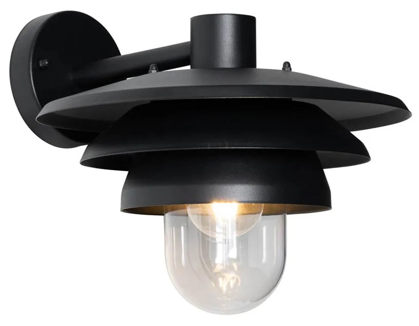 Zewnetrzna Designerska lampa ścienna zewnętrzna czarna IP44 - MortyDesignerski Oswietlenie zewnetrzne