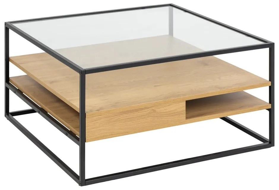 Stolik ze szklanym blatem 80x80 cm Randolf – Actona