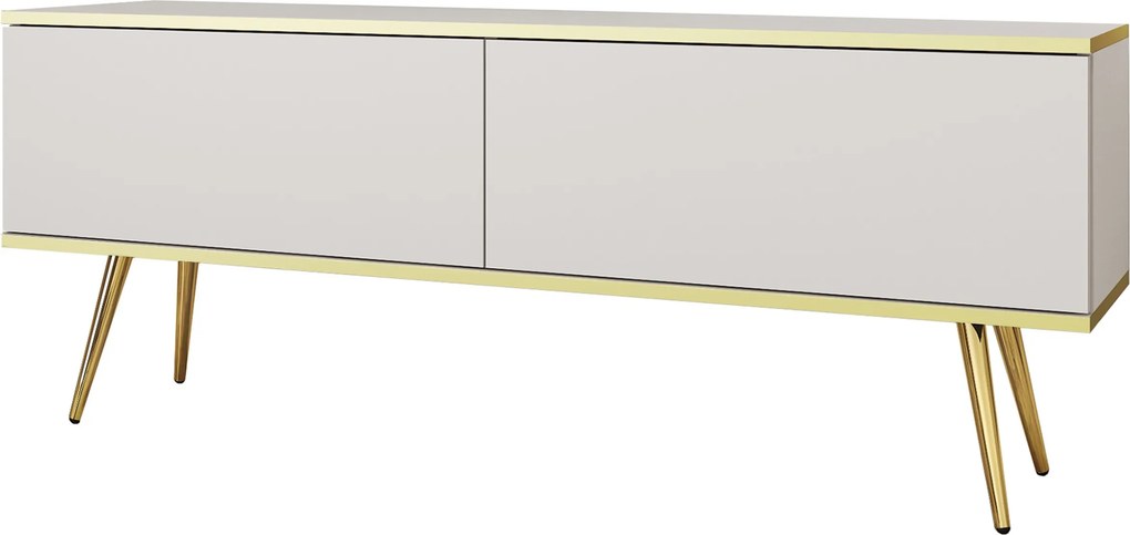 Szafka RTV wisząca VENEZIA 135 cm do Salonu pod Telewizor - Biały