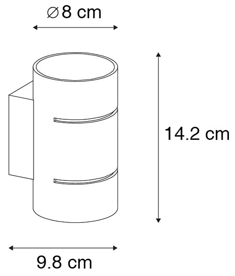 Inteligentna lampa ścienna czarna ze złotym wnętrzem, w tym WiFi G9 - Ria