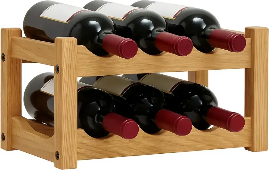 Drewniany stojak na wino T9-D19