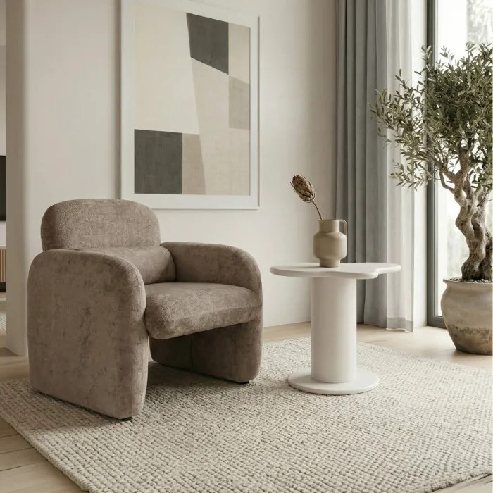 Stolik Kawowy PASCAL 60 cm Biały Nowoczesny