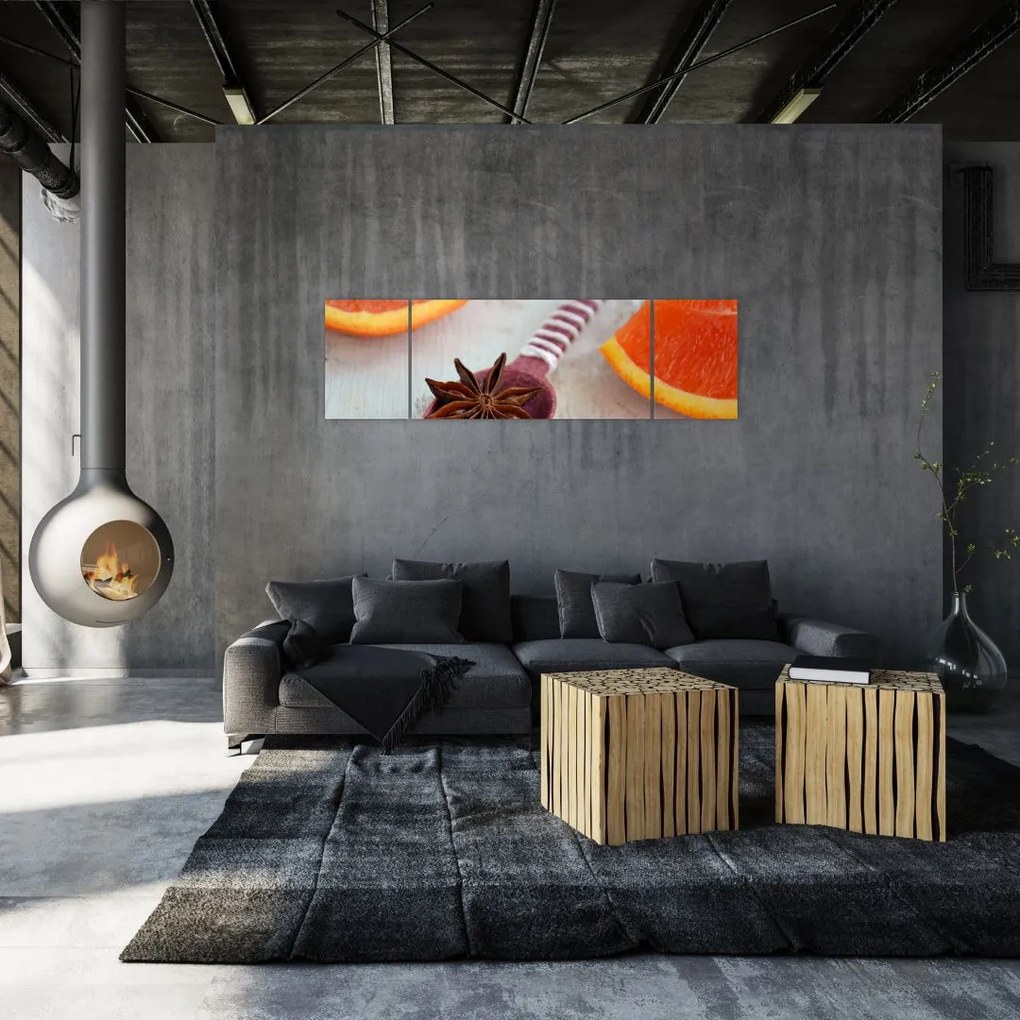 Obraz cynamonu na łyżce (170x50 cm)