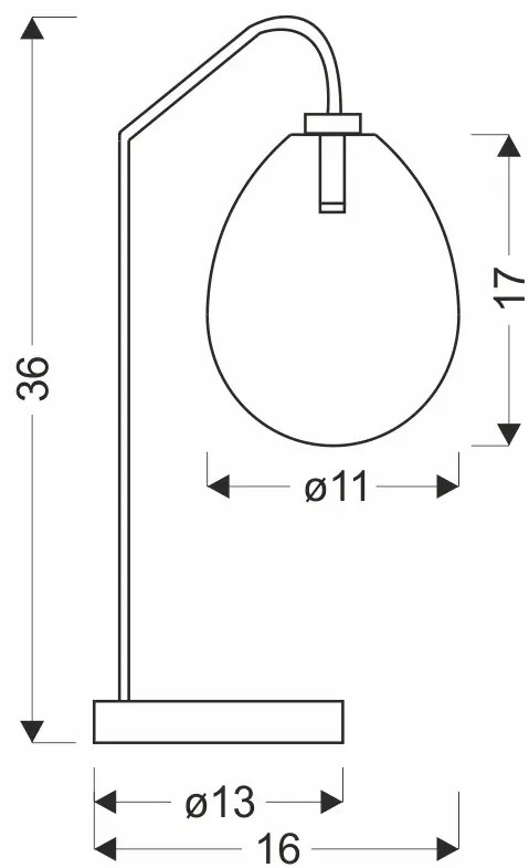 Lampa stolowa ze szklanym kloszem - W5-G37