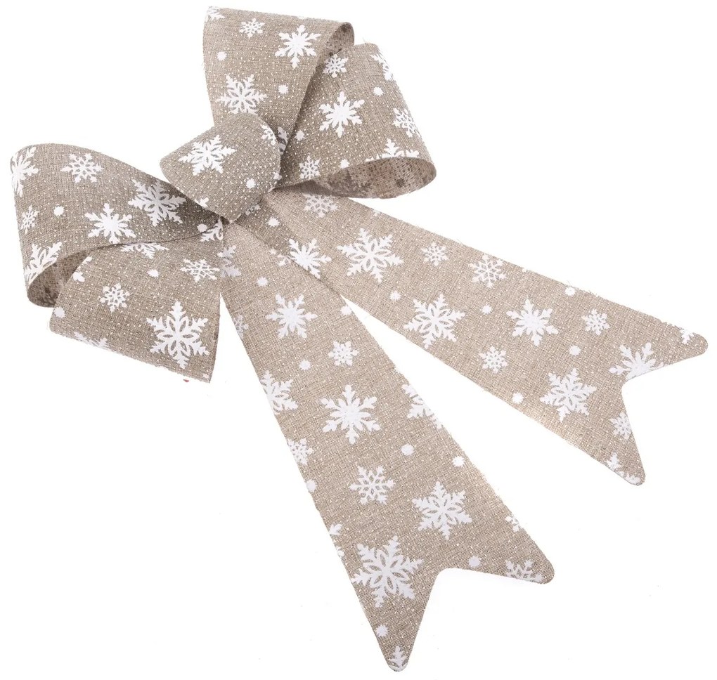 Ozdoba świąteczna Wstążka, płatki śniegu, 23 x 38 cm