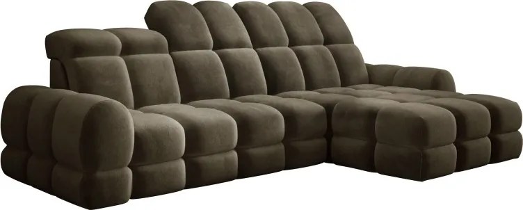 Narożnik TOLLO MINI S Prawostronny Elektryczna regulacja Salvador 10 kolor Oliwkowy WERSAL