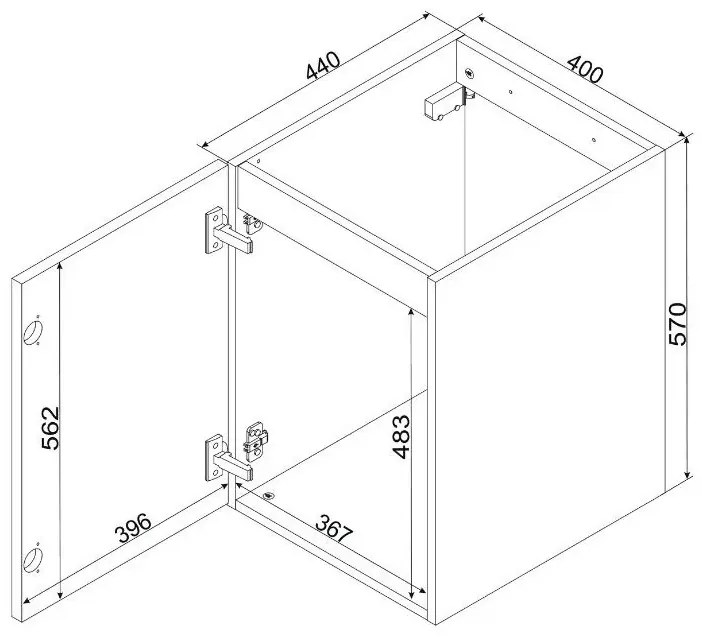 Podwieszana szafka łazienkowa 40 cm - Havis 8X