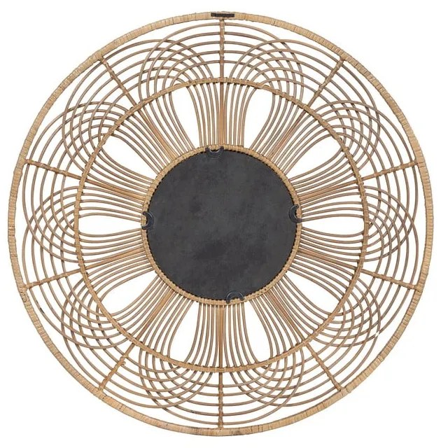 Lustro ścienne z bambusową ramą ø 76 cm Obi – Basiclabel
