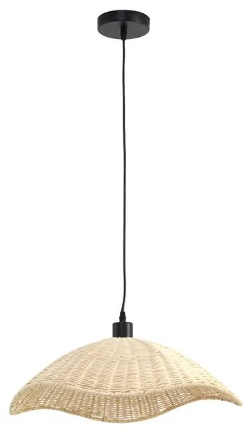 Kremowa lampa sufitowa z rattanowym kloszem ø 50 cm Cora – Geese