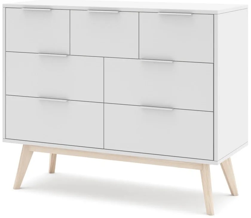 Biała niska komoda 120x83 cm Campus – Marckeric