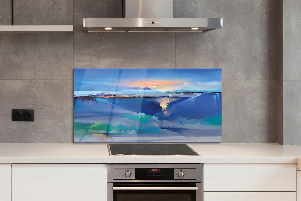 Szklany Panel Chmury nad Koronami Drzew