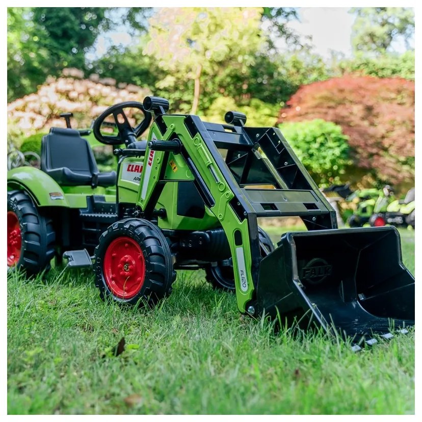 Falk traktor claas avec zielony na pedały z przyczepką od 3 lat