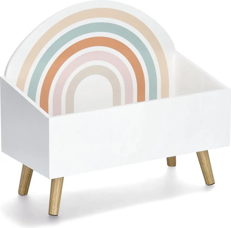 Skrzynia na zabawki RAINBOW, MDF + sosna