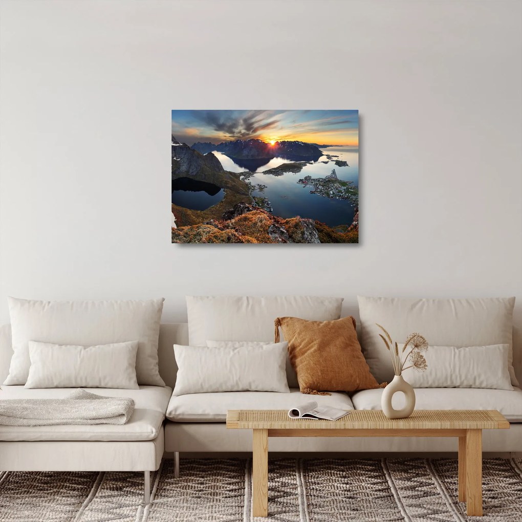 Obraz na szkle - Krajobraz górski, Norwegia (70x50 cm)