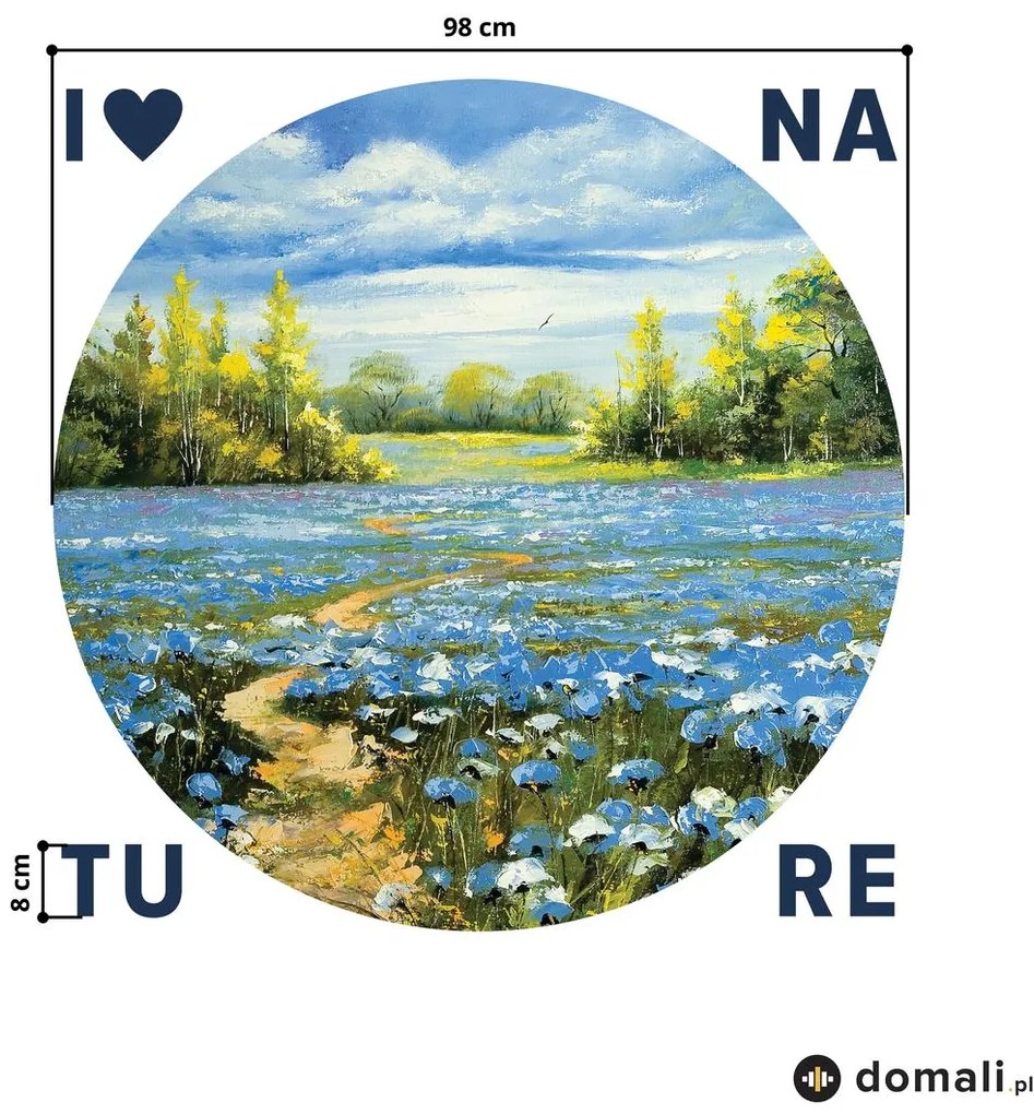 Naklejki na ścianę - Pejzaż z napisem
