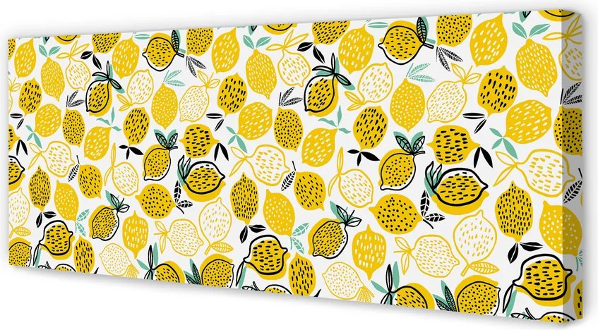 Obraz na płótnie Świeże Żółte Cytryny