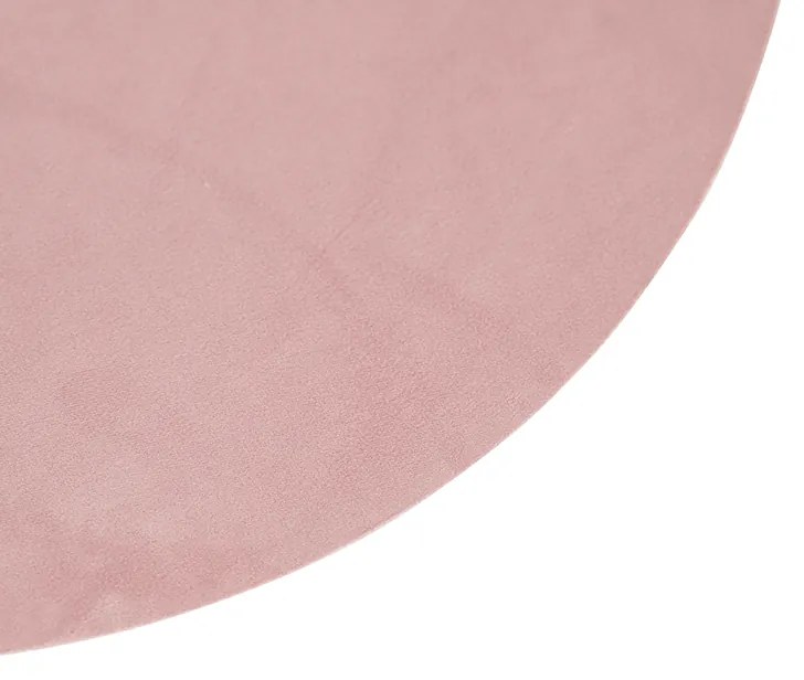 Klosz płaski welurowy różowy 45cm