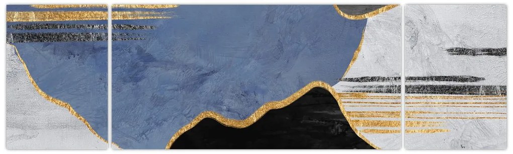 Obraz - Teksturowane kształty (170x50 cm)