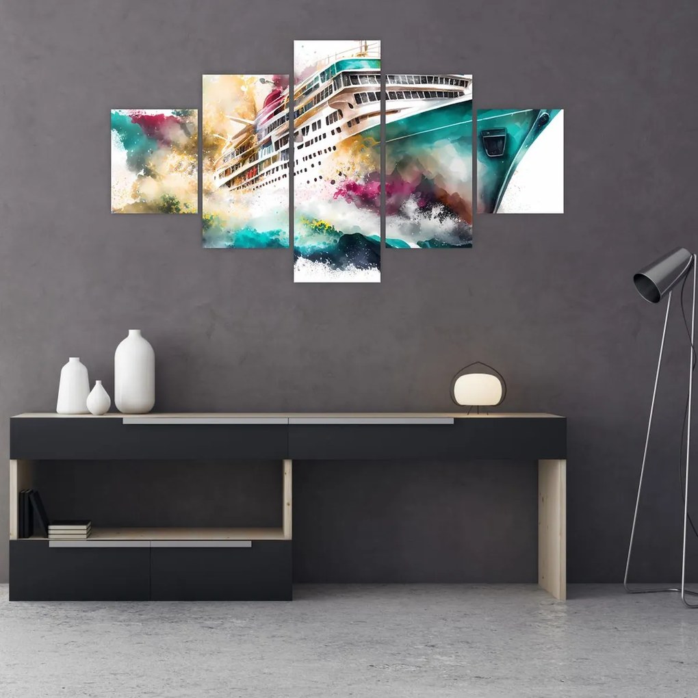 Obraz - Akwarela morska (125x70 cm)
