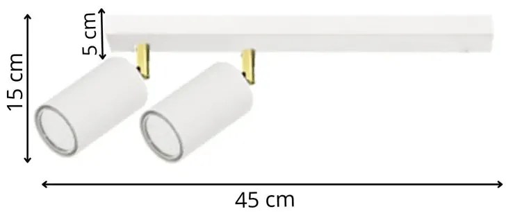 Biały podwójny plafon reflektorowy - A303 N7-N82