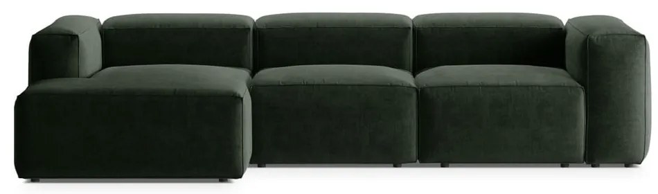 Zielony narożnik (lewostronny/z szezlongiem) Bergamo – Cosmopolitan Design