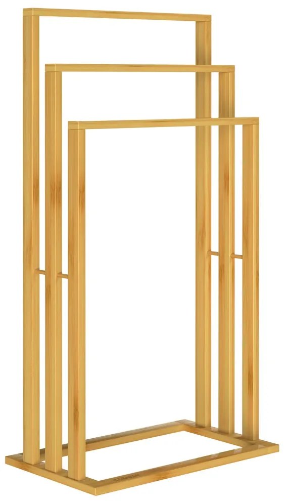 Stojak na ręczniki RUBBY, 40x24x82cm, brąz Casaria