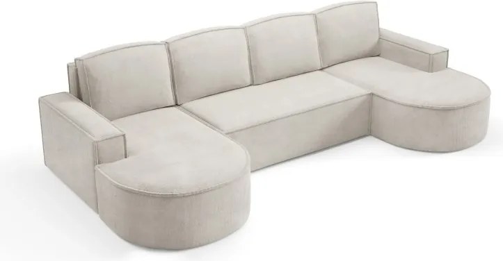 Narożnik MOLLY XL wolnostojący układ U z funkcją spania w tkaninie Curio 02 DomoHome