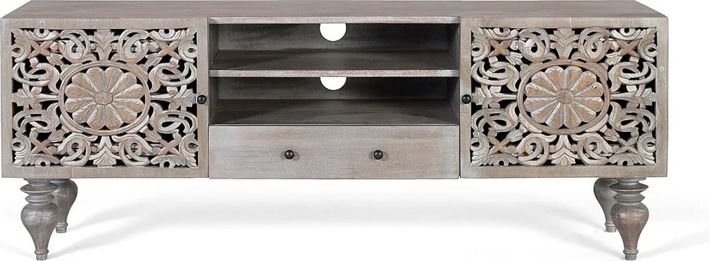 Szafka RTV z litego drewna manguier 150 cm