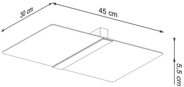 Szklany elegancki plafon sufitowy S488 F3-M47