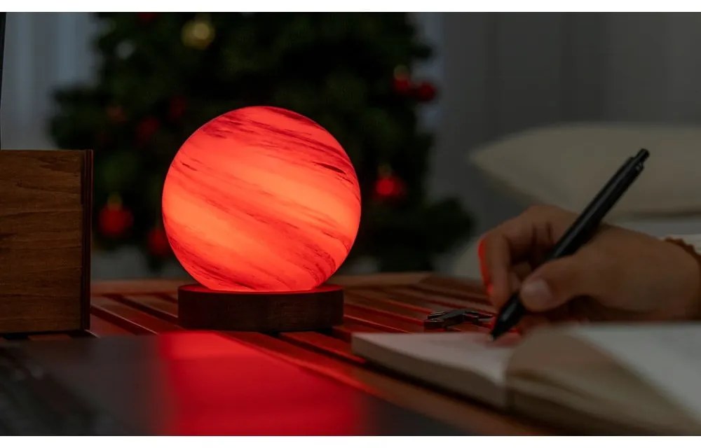 Brązowa/w ciemnym naturalnym kolorze dekoracja świetlna na USB ø 12 cm Polar Cloud – Gingko