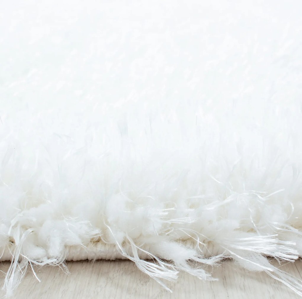 Dywan shaggy poliestrowy Brilliant Biały 120 cm x 170 cm