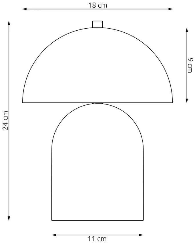 Biała minimalistyczna lampka nocna w kształcie grzybka - M127-Filadelfix