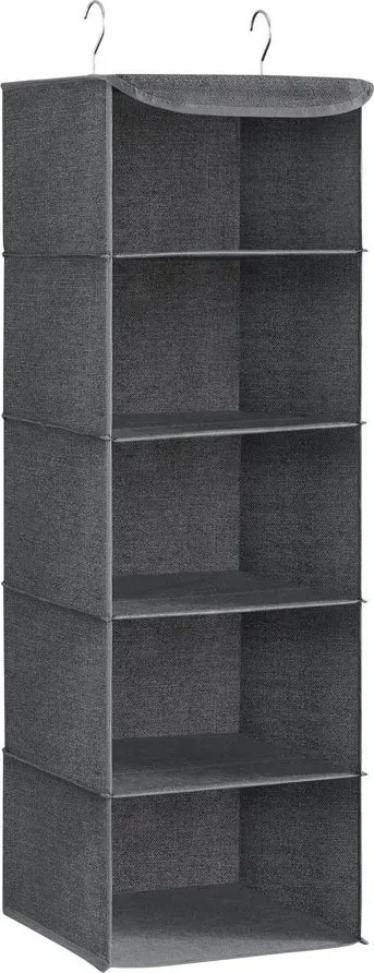 Szary wiszący organizer z 5 półkami D2-D88