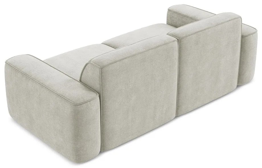 Kremowa sofa z tkaniny szenilowej 204 cm Omao – Makamii