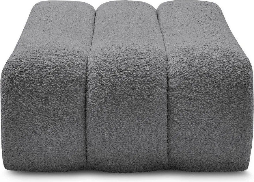 Szary podnóżek z materiału bouclé Azra – Bobochic Paris