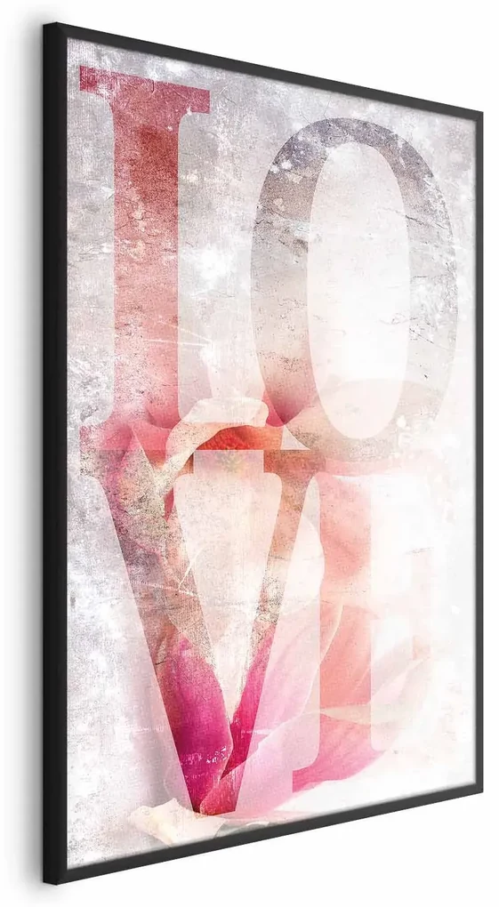 Plakat Miłość magnolii 60x90 cm z ramą czarną bez marginesu ARTGEIST B