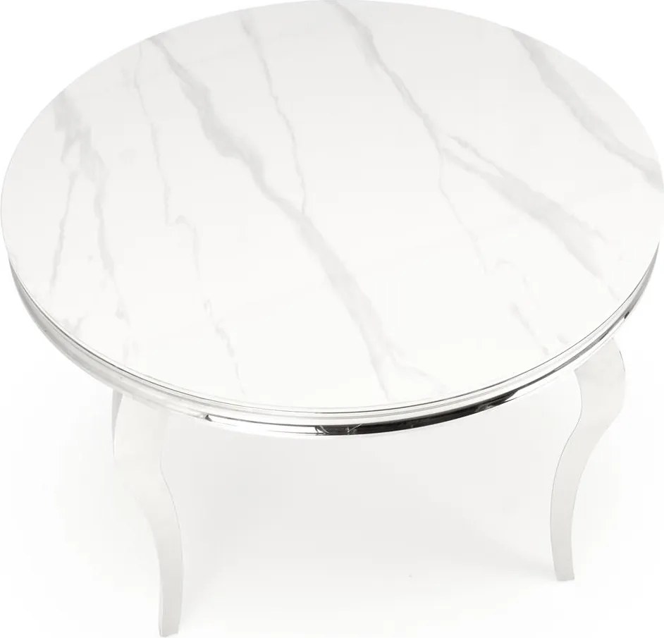 Stylizowany okrągły stół z marmurowym blatem Reginald Halmar