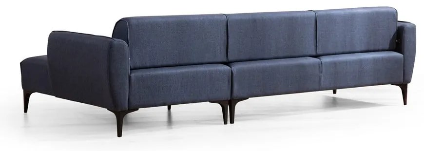 Niebieska sofa narożna Belissimo, prawy narożnik – Balcab Home