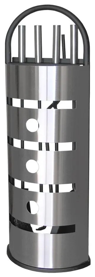 Narzędzia kominkowe 5 szt. chrom błyszczący