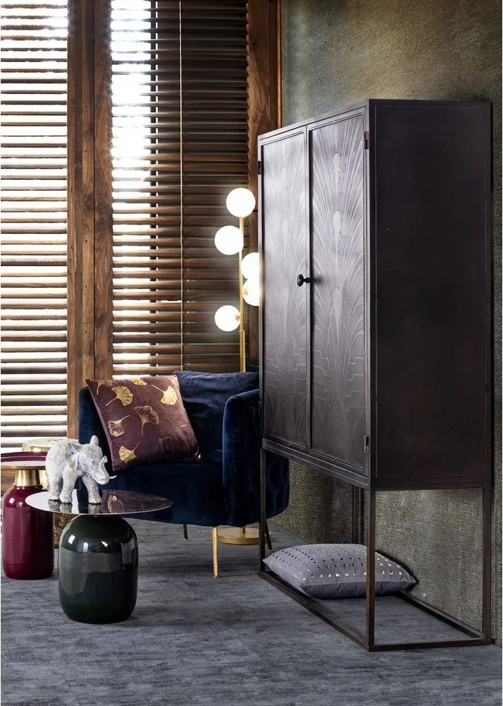 Lampa stojąca w kolorze złota ze szklanym kloszem (wysokość 156,5 cm) Balls – Bizzotto