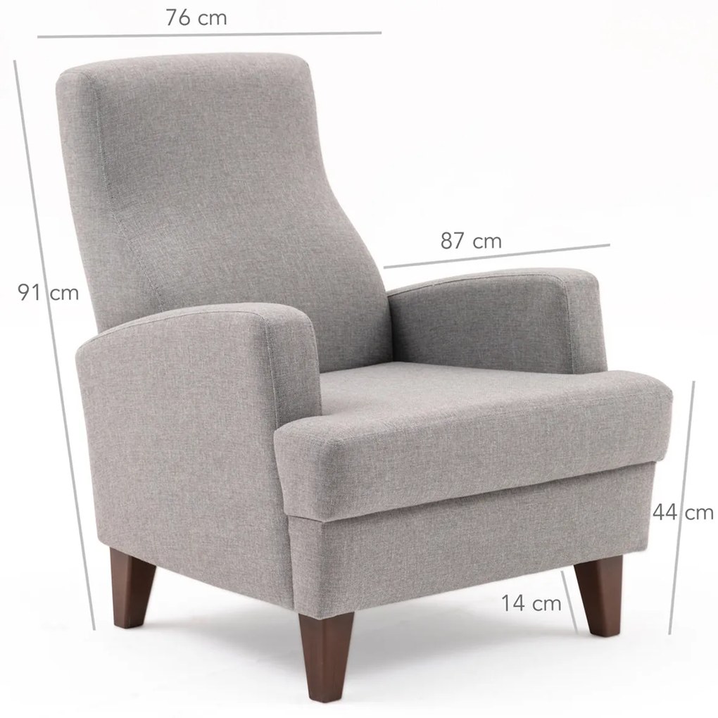 Fotel Kana Bergere Light Grey