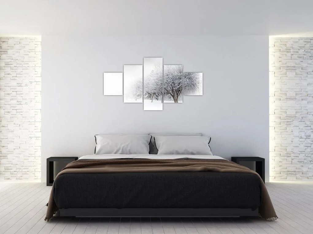 Obraz - Zimowa aleja (125x70 cm)
