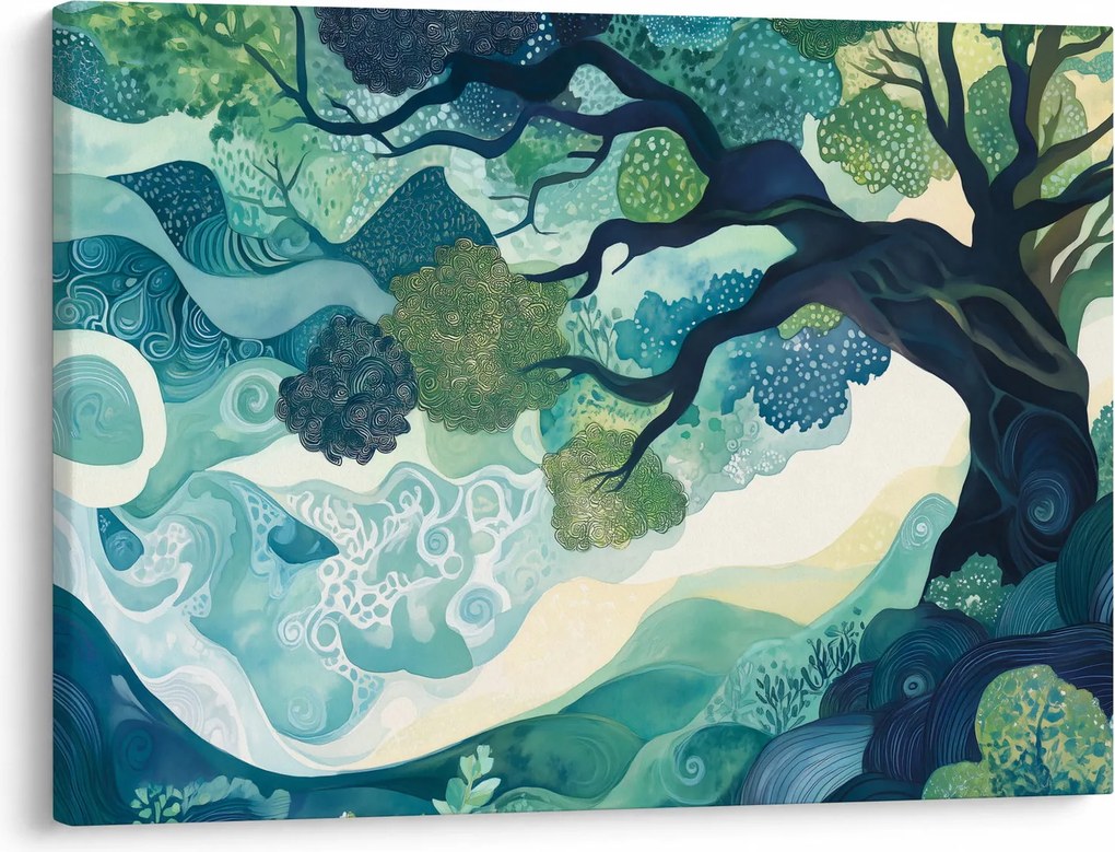 Obraz – Zielona korona drzewa życia (70x50 cm)