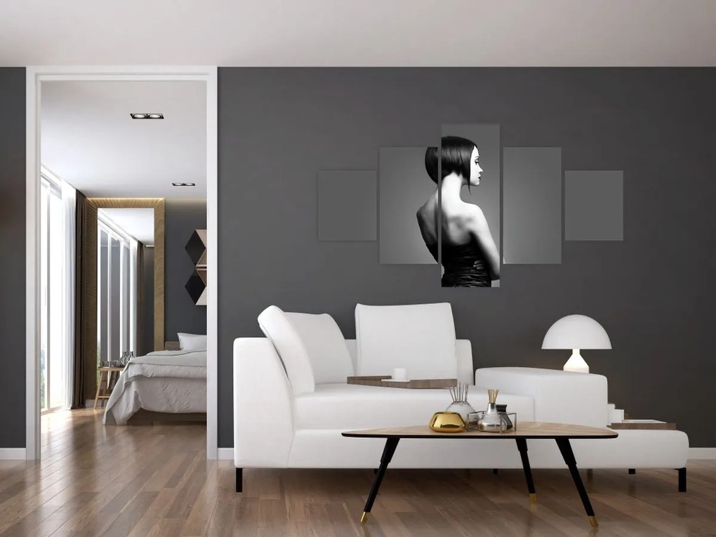 Obraz eleganckiej kobiety (125x70 cm)