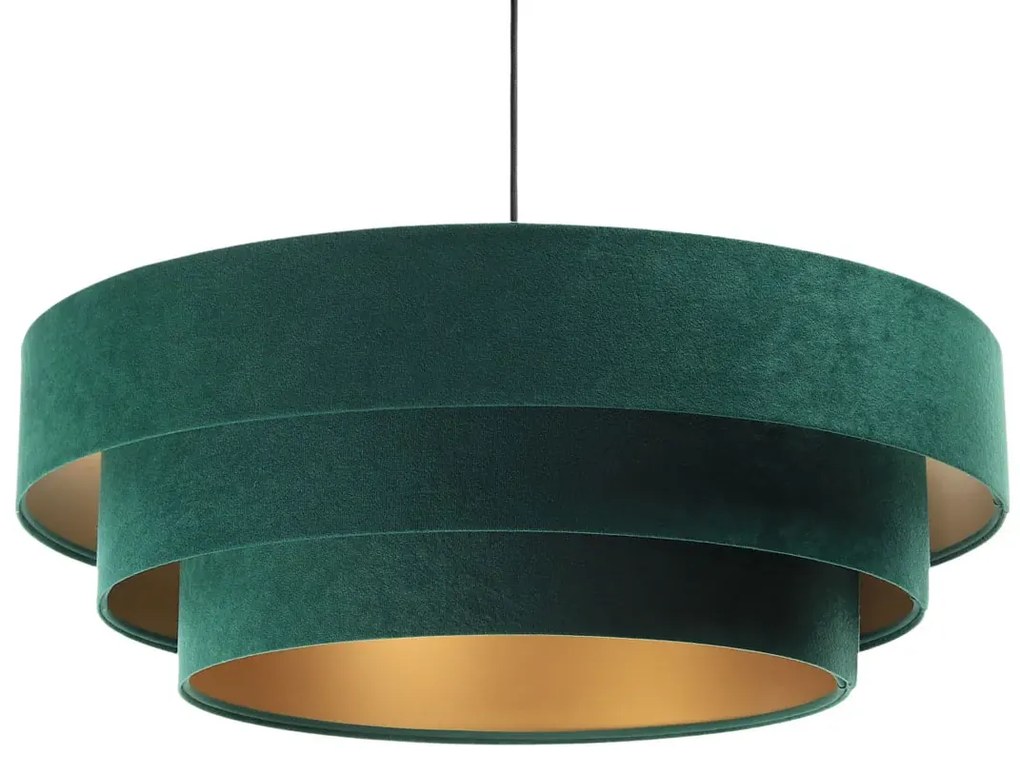 Zielona lampa wisząca glamour nad stół - S441-Bonito