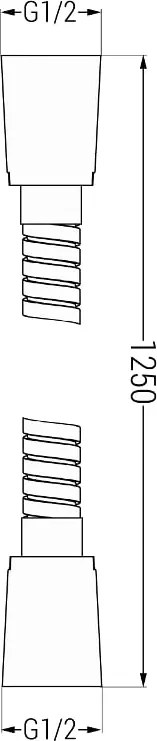 Mexen wąż prysznicowy 125 cm, złoty - 79435-50