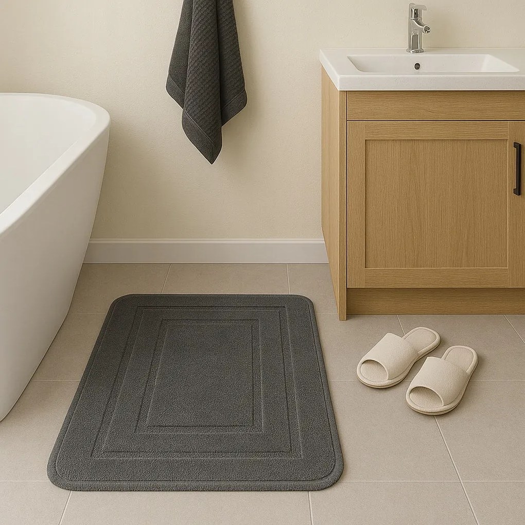 Dywanik antypoślizgowy Brązowy 50x80 cm Dekoracyjny gumowy spód uniwersalny