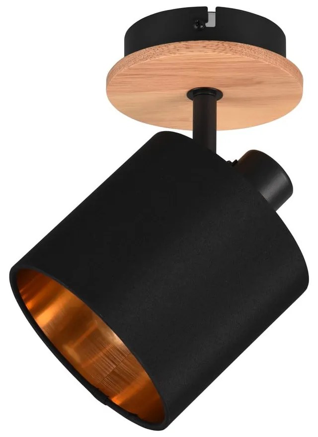 Czarno-naturalna lampa punktowa ø 12 cm Tommy – Reality